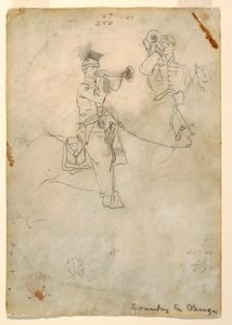 绘画，吹响冲锋号，约 1862 年 作者 温斯洛·荷马