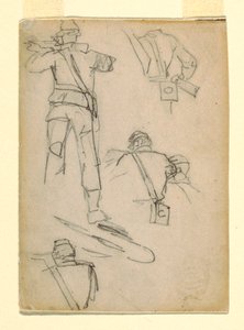 素描，《士兵瞄准研究》，1862 年 作者 温斯洛·荷马