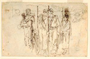 绘画，《行走的伤员》，1861-62 年 作者 温斯洛·荷马