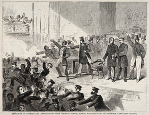 1860 年 12 月 3 日马萨诸塞州波士顿特雷蒙特寺驱逐黑人和废奴主义者的事件 作者 温斯洛·荷马