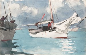 渔船，基韦斯特，1903年。 作者 温斯洛·荷马