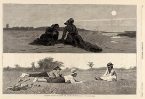 在海边和草地上调情》，摘自《哈珀周刊》1874 年 9 月 19 日 作者 温斯洛·荷马