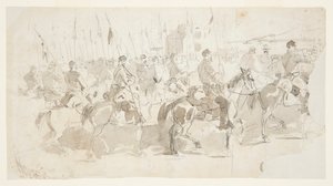 麦克莱伦将军的第六骑兵团，在亚历山大启程前往旧舒适点 作者 温斯洛·荷马
