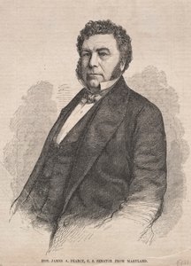 老公詹姆斯·皮尔斯（James A. Pearce），美国马里兰州参议员，1859年。 作者 温斯洛·荷马