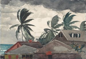 飓风，巴哈马，1898年。 作者 温斯洛·荷马