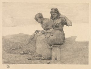 修补眼泪，1888年。 作者 温斯洛·荷马