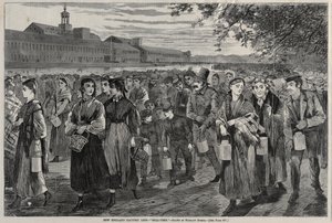 新英格兰工厂生活-贝尔时间，1868年。 作者 温斯洛·荷马