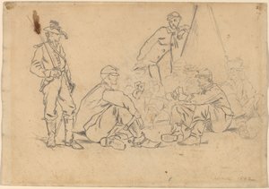 扑克牌，1862年。 作者 温斯洛·荷马
