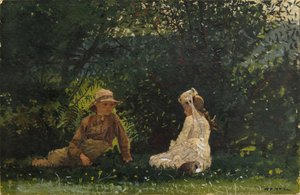 霍顿农场的场景，1878年。 作者 温斯洛·荷马