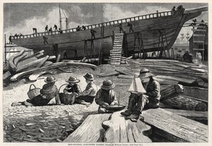 格洛斯特港造船厂，1873年。 作者 温斯洛·荷马