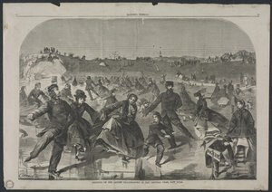1860年在纽约中央公园的女子溜冰场上滑冰。 作者 温斯洛·荷马