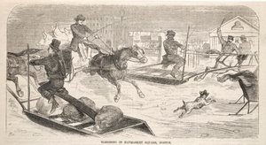 1859年，在波士顿干草市场广场上滑雪。 作者 温斯洛·荷马