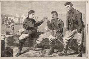 陆军感恩节-晚餐后：许愿骨，1864年。 作者 温斯洛·荷马