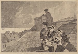 邦克山之战--从波士顿的科普山观看战斗》，1875年出版。 作者 温斯洛·荷马