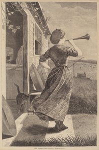 晚餐号角》，1870年出版。 作者 温斯洛·荷马