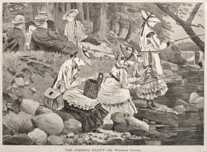 钓鱼党，1869年。 作者 温斯洛·荷马
