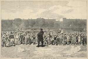 纽约汤普金斯广场的国庆日--"索格人来了！"，摘自《哈珀巴扎尔》，1868 年 7 月 11 日 作者 温斯洛·荷马