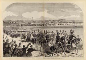 1859 年 9 月 9 日，康科德附近马萨诸塞营地的大检阅，摘自《哈珀周刊》1859 年 9 月 24 日 作者 温斯洛·荷马
