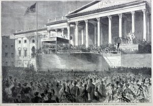 林肯总统就职典礼》，摘自《哈珀周刊》，1861 年 3 月 4 日 作者 温斯洛·荷马