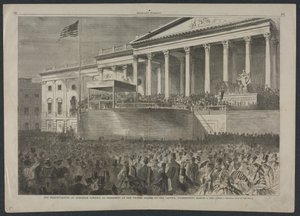 亚伯拉罕-林肯的美国总统就职典礼，1861 年 3 月 4 日，华盛顿国会大厦 作者 温斯洛·荷马