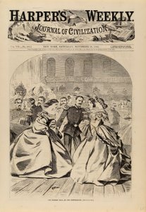 俄罗斯舞会--在餐厅》，摘自《哈珀周刊》1863 年 11 月 21 日 作者 温斯洛·荷马
