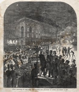 1859年，在音乐学院外的露天联盟会议。 作者 温斯洛·荷马