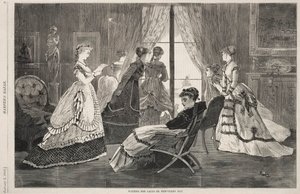 1869年元旦等待电话。 作者 温斯洛·荷马