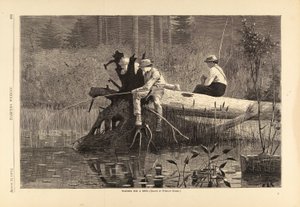 等待一口，摘自《哈珀周刊》，1874 年 8 月 22 日 作者 温斯洛·荷马