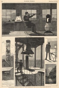 碉楼，纽约斯普林街与瓦里克街交汇处，来自哈珀 作者 温斯洛·荷马