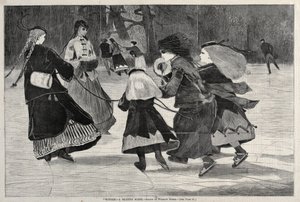冬季-滑冰场，1868年。 作者 温斯洛·荷马
