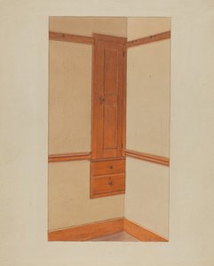 壁橱和抽屉，约1938年。