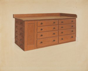 裁缝桌》，1937年。