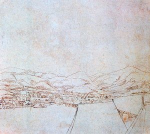 乌法尔（Urfahr）风景，c1510-1553 作者 沃尔夫·胡伯