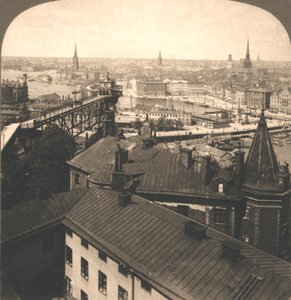 1905年，来自瑞典莫塞贝克（Moseback）的斯德哥尔摩大街。 作者 作品和太阳雕塑工作室