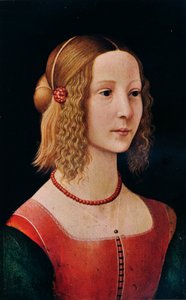 1490年1930年，女孩画像 作者 Domenico Ghirlandaio讲习班