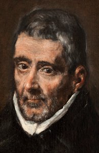 西班牙文：San Juan de Ávila 胡安-德-阿维拉肖像 作者 El Greco讲习班