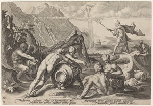 海王星计划毁灭人类 作者 Hendrick Goltzius 工作室，Hendrick Goltzius 之后