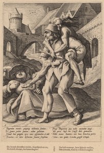 贫穷比奢侈更容易承受 作者 Hendrick Goltzius 工作室，在 Karel van Mander 一世之后