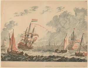 阿姆斯特丹的IJ河，1680年代至1690年代。