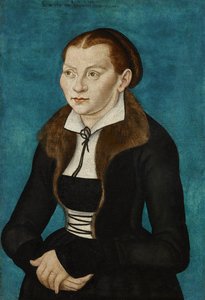 德语：Katharina von Bora 左边的半身像 Katharina of Bora 作者 卢卡斯·克拉纳赫（Lucas Cranach）讲习班