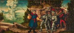 德语：Moses und die Wolkensäule 摩西与云柱 作者 卢卡斯·克拉纳赫（Lucas Cranach）讲习班