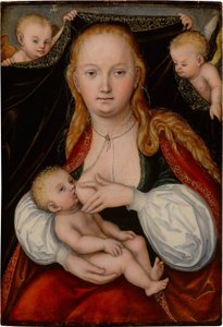 圣母子与天使 作者 卢卡斯·克拉纳赫（Lucas Cranach）讲习班