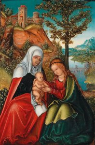 圣母子与圣安妮 作者 卢卡斯·克拉纳赫（Lucas Cranach）讲习班