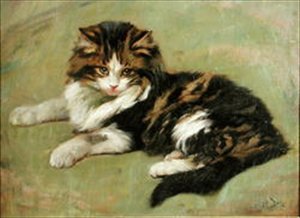 猫的研究》（板上油画）