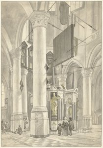 代尔夫特新教堂（Nieuwe Kerk）景观，显示奥兰治的威廉墓