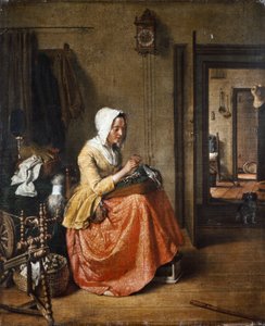 花边制造者》，约 1831 年（布面油画） 作者 Wybrand Hendriks