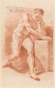 坐着的男性裸体，从正面看（三等奖 1772 年）