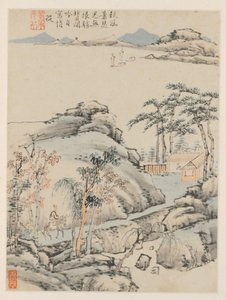专辑《季节性风景》，叶子F，前叶子5，1668年。 作者 萧云从