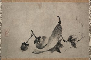 黄瓜和茄子，15世纪。 作者 山田堂