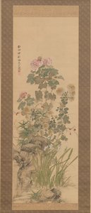 秋天的花，1843年。 作者 山本白津